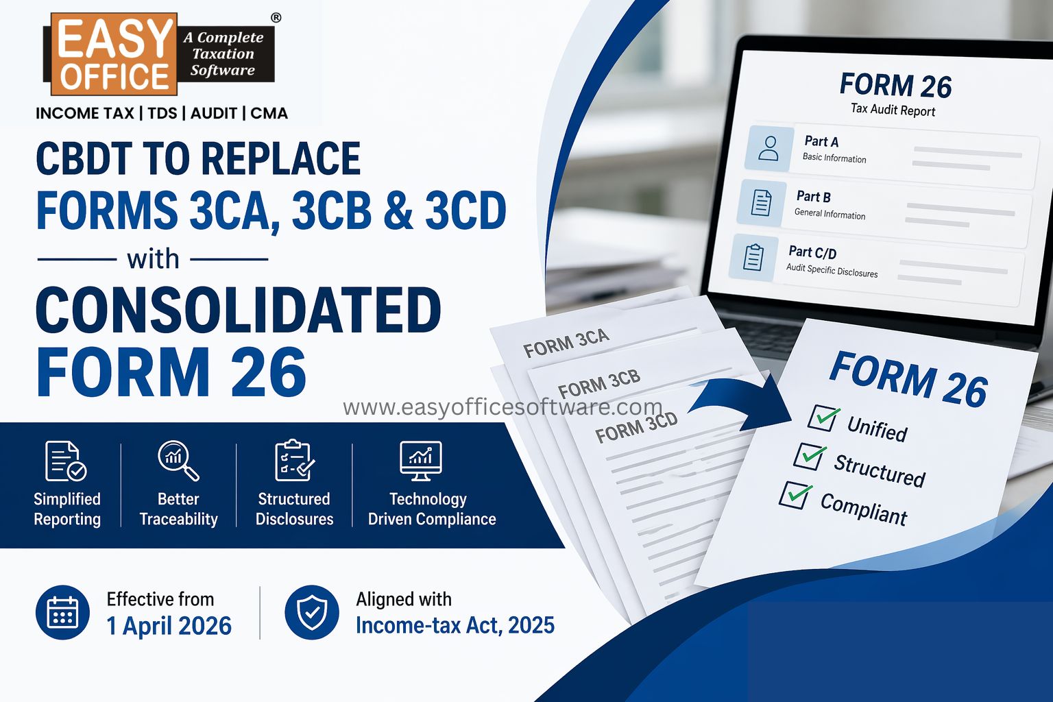 CBDT to Replace Forms 3CA, 3CB & 3CD with New Form 26
